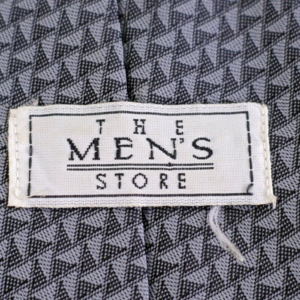The Men's Store Gray‎ Silk Geometric Polyester Tie - Picture 3 of 6